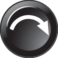 Inserto per tastiera 032 - Freccia radiale oraria (15mm)