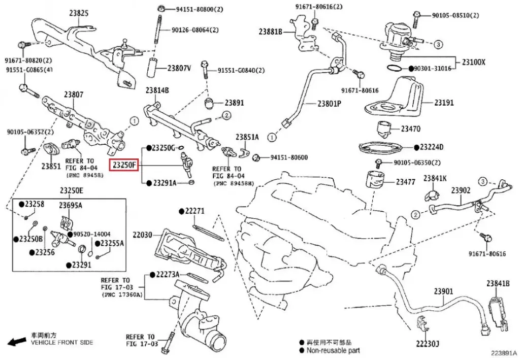 Toyota Yaris GR MK1/MK2 - Iniettore bassa pressione