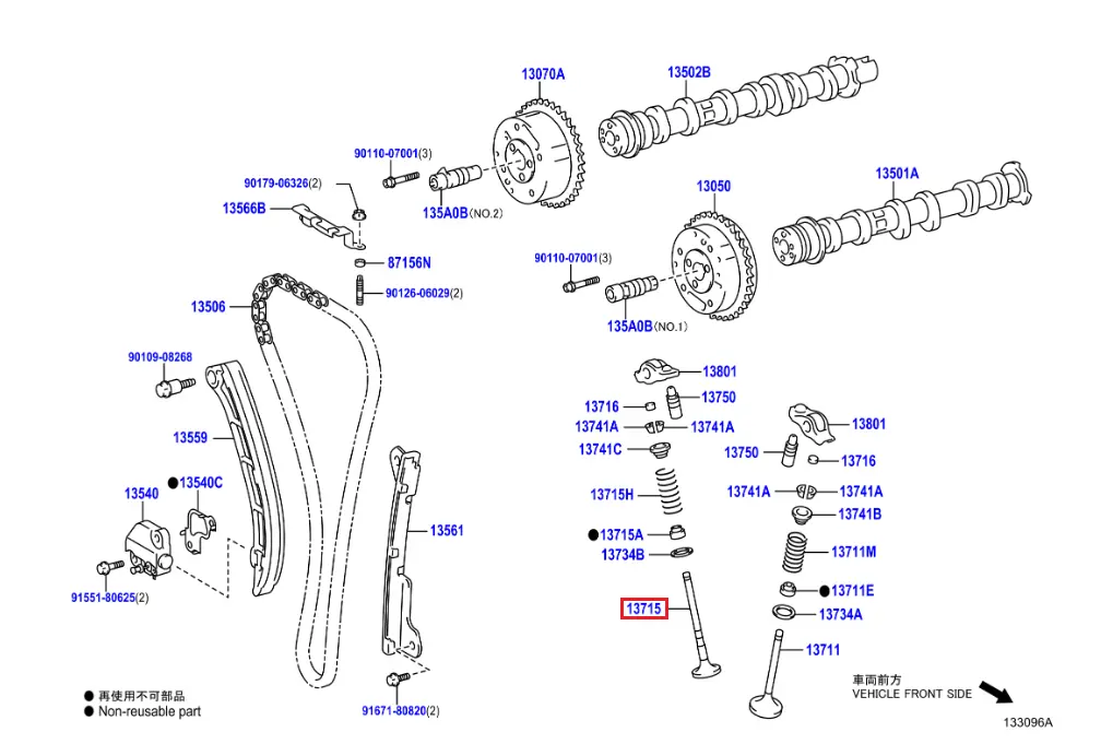 [13715-18010] Toyota Yaris GR MK1 - Valvola di scarico