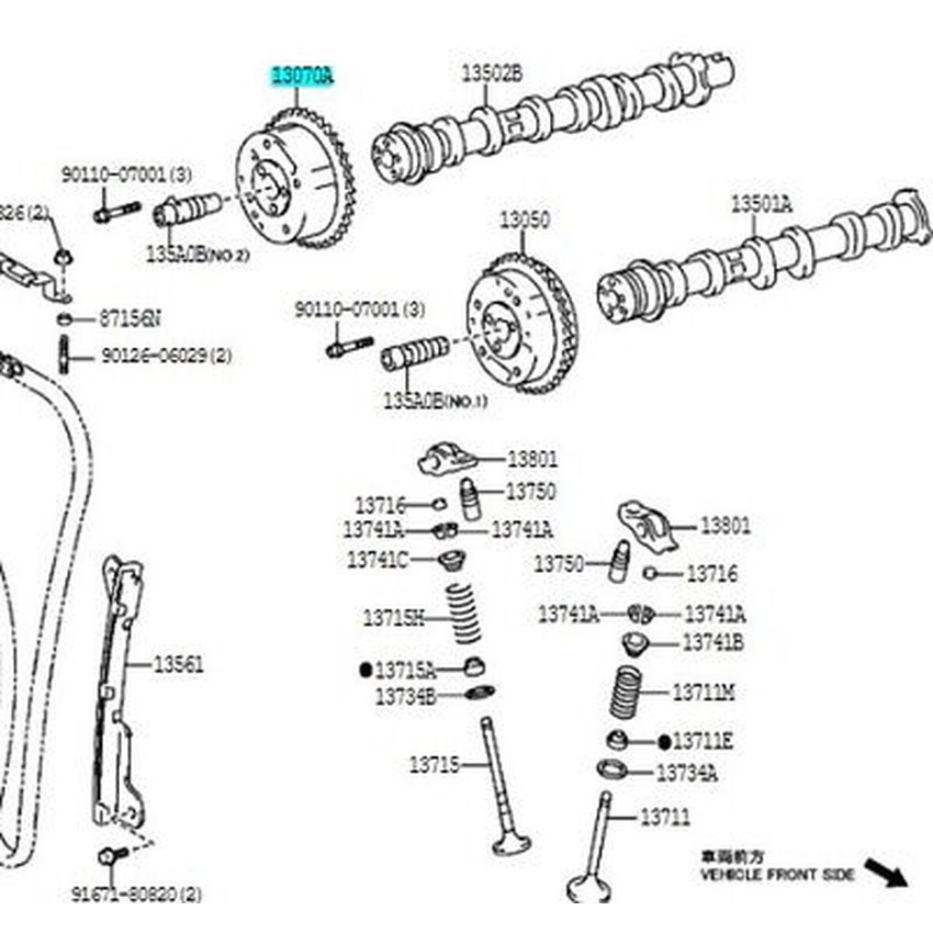 [13070-18010] Toyota Yaris GR - Puleggia di scarico