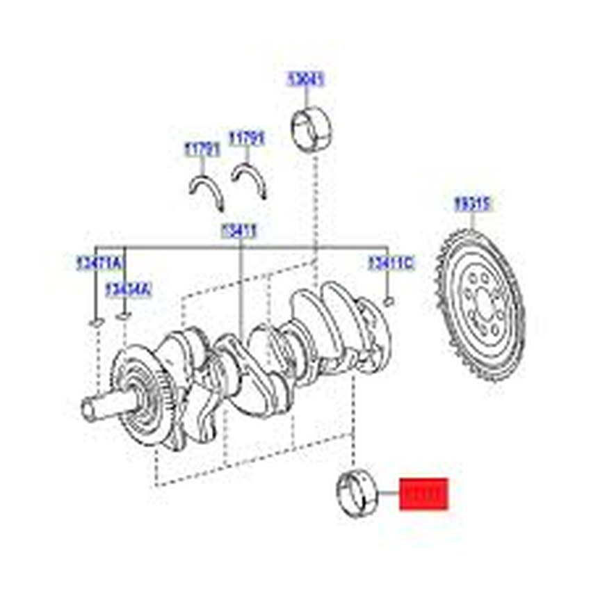 [11701-18020-02] Toyota Yaris GR - Bronzina di banco (grado 2)