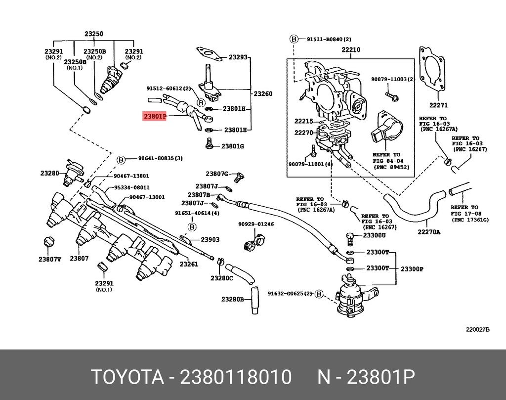 [23801-18010] Toyota Yaris GR - Tubazione iniezione diretta