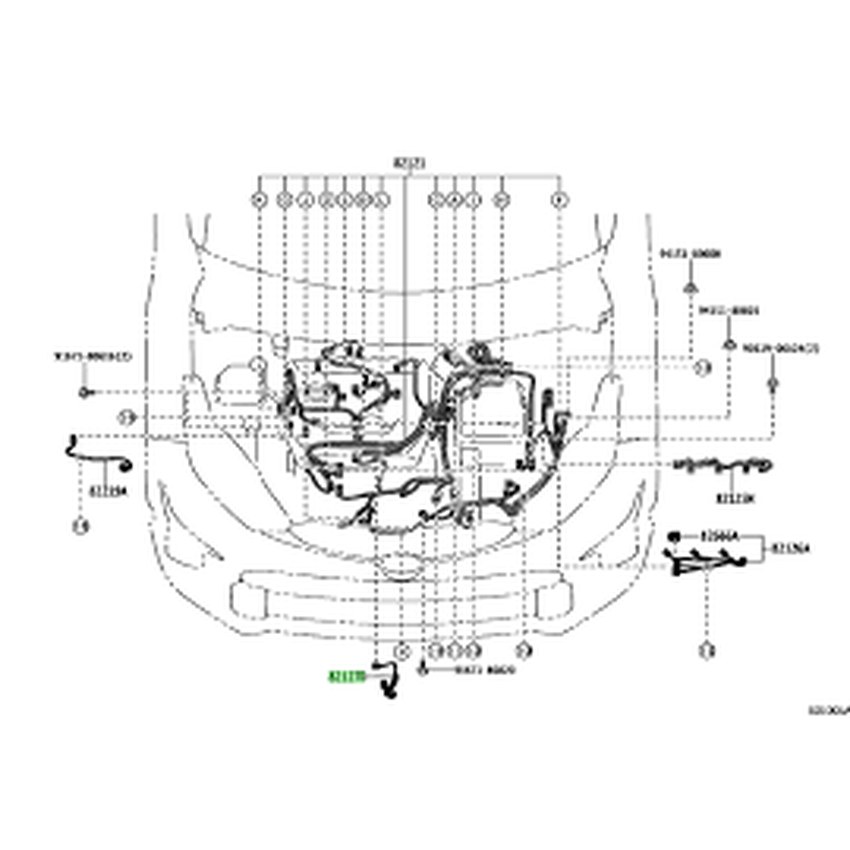 [82127-12010] Toyota Yaris GR - Cablaggio sensore pressione olio