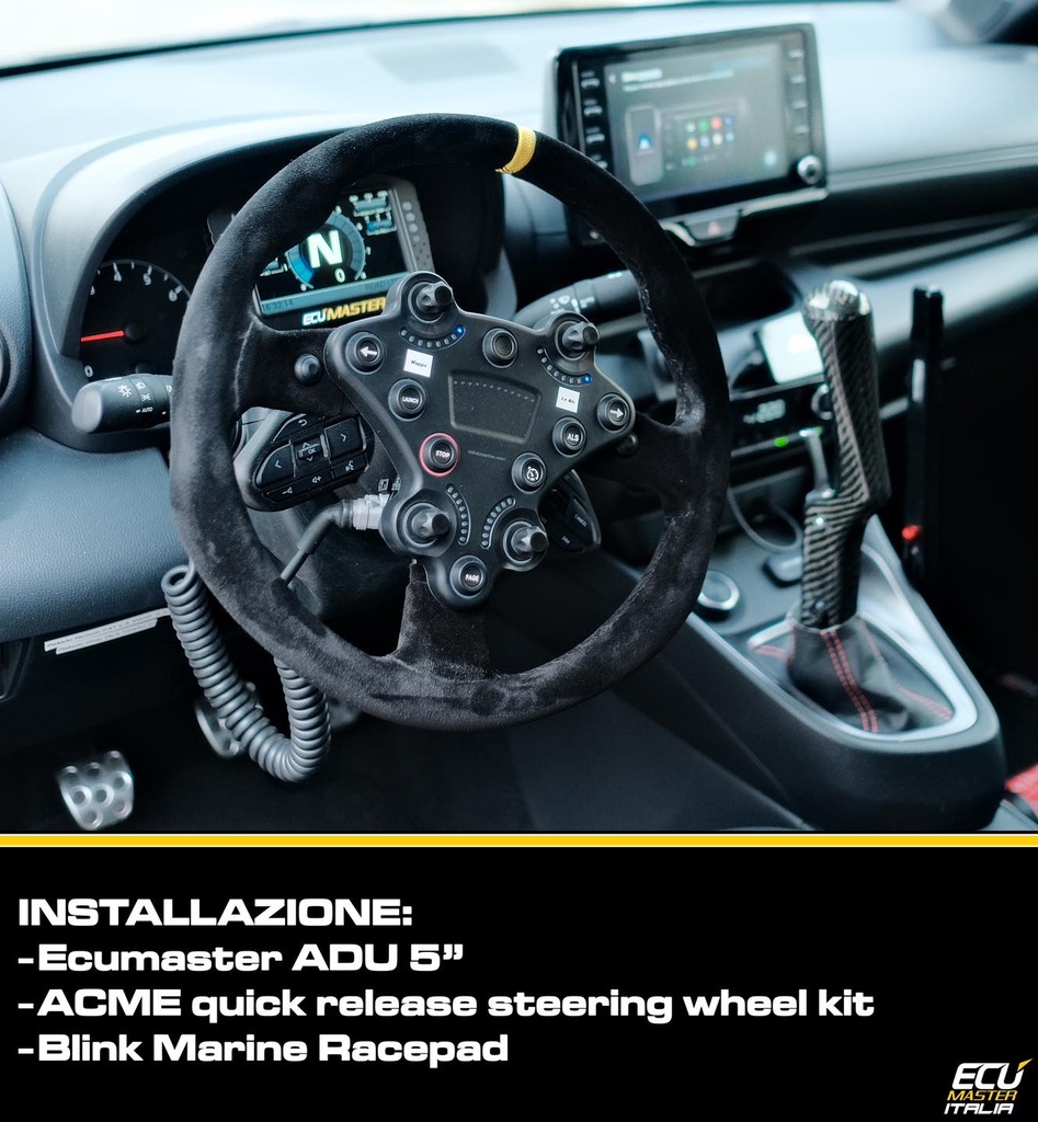 Toyota Yaris GR - Kit racepad + display ADU5 + staccavolante