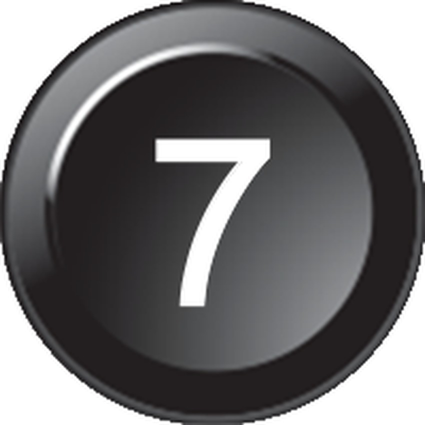 [91Z6382-178] Inserto per tastiera 178 - Numero 7 (15mm)
