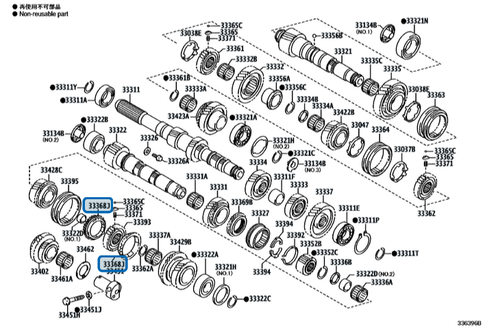[33385-20020] Toyota Yaris GR - Anello sincronizzatore