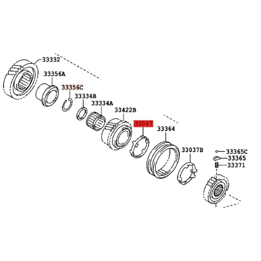 [33047-20010] Toyota Yaris GR - Set sincronizzatore 4a