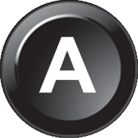 Inserto per tastiera B607 - Lettera "A" (15mm)