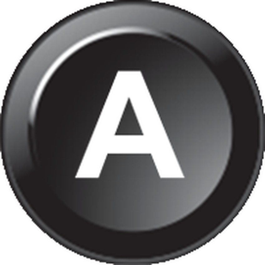 [91Z6382-B607] Inserto per tastiera B607 - Lettera "A" (15mm)