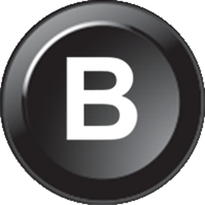 [91Z6382-B608] Inserto per tastiera B608 - Lettera "B" (15mm)