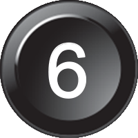 Inserto per tastiera 177 - Numero 6 (15mm)