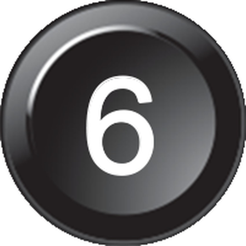 [91Z6382-177] Inserto per tastiera 177 - Numero 6 (15mm)