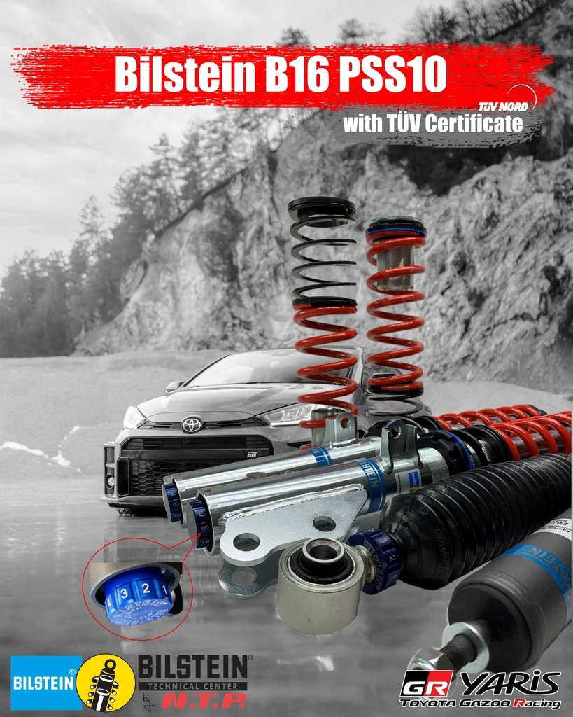 Toyota Yaris GR MK1 - Kit Bilstein PSS10 (B16) regolabile in altezza e taratura (senza top mount)
