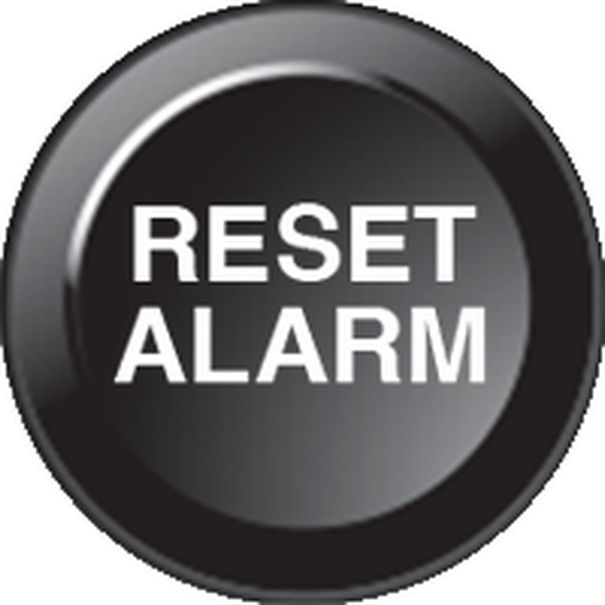 [91Z6382-D671] Inserto per tastiera D671 - Reset alarm (15mm)