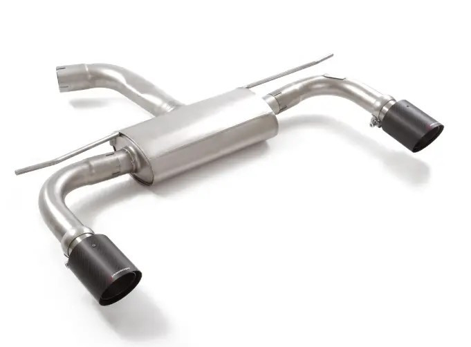 VW Golf 8 - Terminale di scarico con doppio silenziatore uscite in carbonio Ragazzon