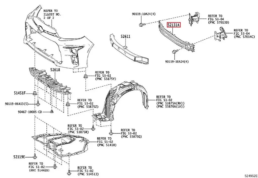 Toyota Yaris GR MK1 - Reinforcement front bumper