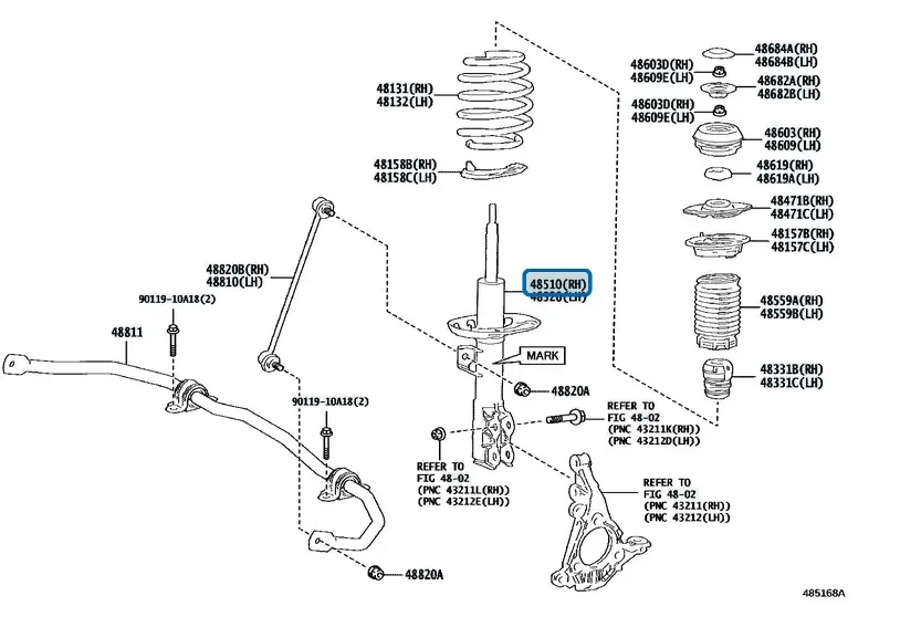 Toyota Yaris GR MK1 - Shock absorber front right 