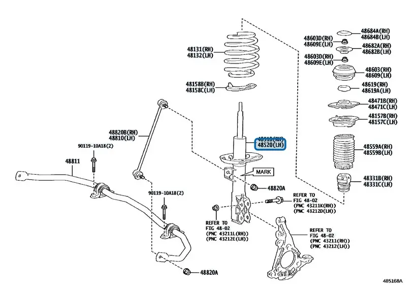 Toyota Yaris GR MK1 -  Shock absorber front left
