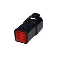 Connettore DT 6 vie p.m. nero