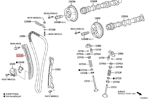 [13559-18010] Toyota Yaris GR - Pattino tendicatena distribuzione