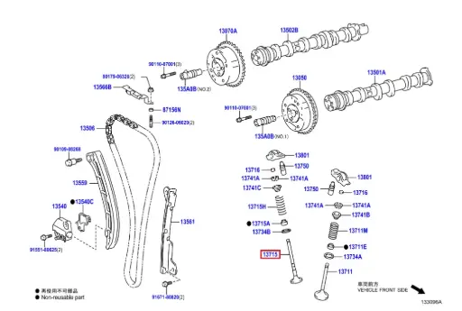 [13715-18010] Toyota Yaris GR MK1 - Valvola di scarico