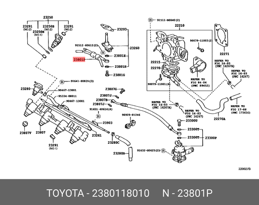 [23801-18010] Toyota Yaris GR - Tubazione iniezione diretta