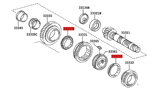 [33037-64020] Toyota Yaris GR - Set sincronizzatore 1a