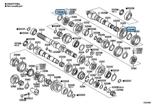[33037-52040] Toyota Yaris GR - Set sincronizzatore 2a