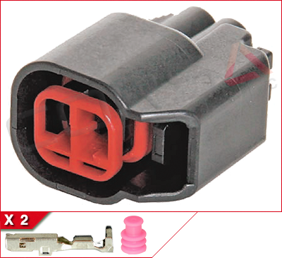 Kit Connettore Yazaki 2 vie p.f. Serie 187-250 (Mazda-Ford)