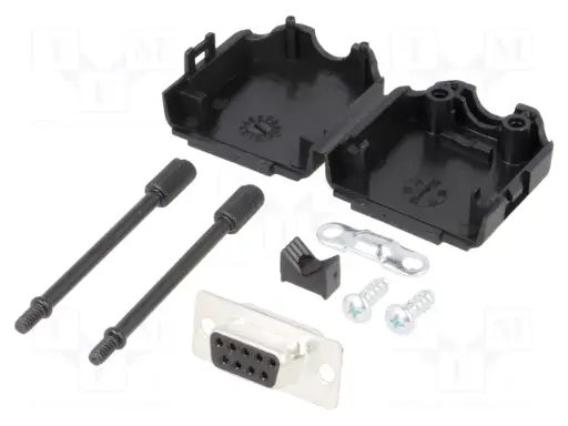 Kit Connettore D-Sub 9 vie p.f. - completo di cover