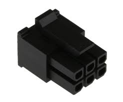 Connettore Molex Micro-Fit 6 vie p.f. sovrapposto