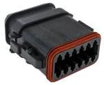 Connettore DT 12 vie p.f. E008 portaguaina Nero