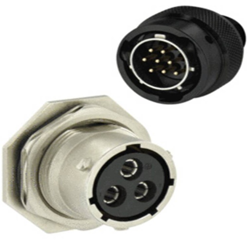 Connettore Souriau serie 851 3 vie p.f nichelato