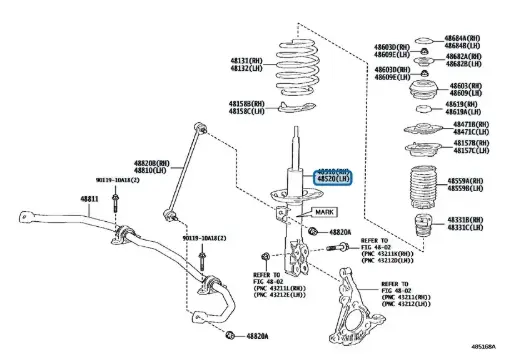 Toyota Yaris GR MK1 - Ammortizzatore anteriore sinistro