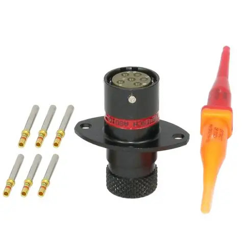 Connettore Motorsport 6 vie p.f. rosso