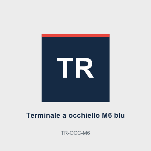Terminale a occhiello M6 blu