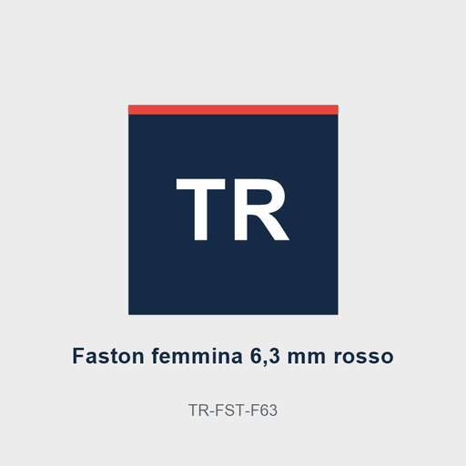 Faston femmina 6,3 mm rosso